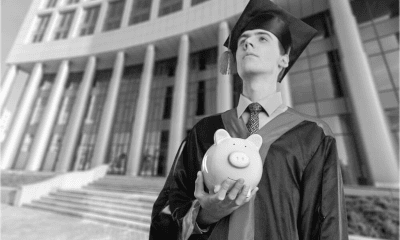 Image of student holding piggy bank